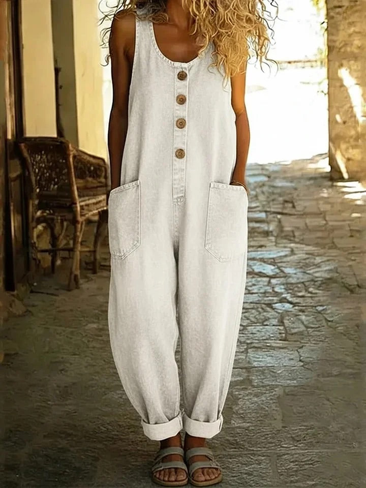 VIP Saylor - Vintage Washed Cotton Denim Overalls
