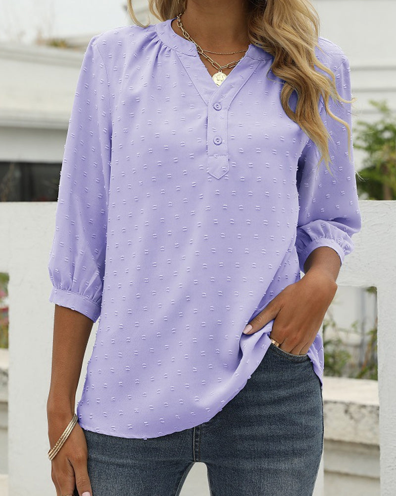 Elegant & Comfortable Mid-Sleeve Blouse for Women