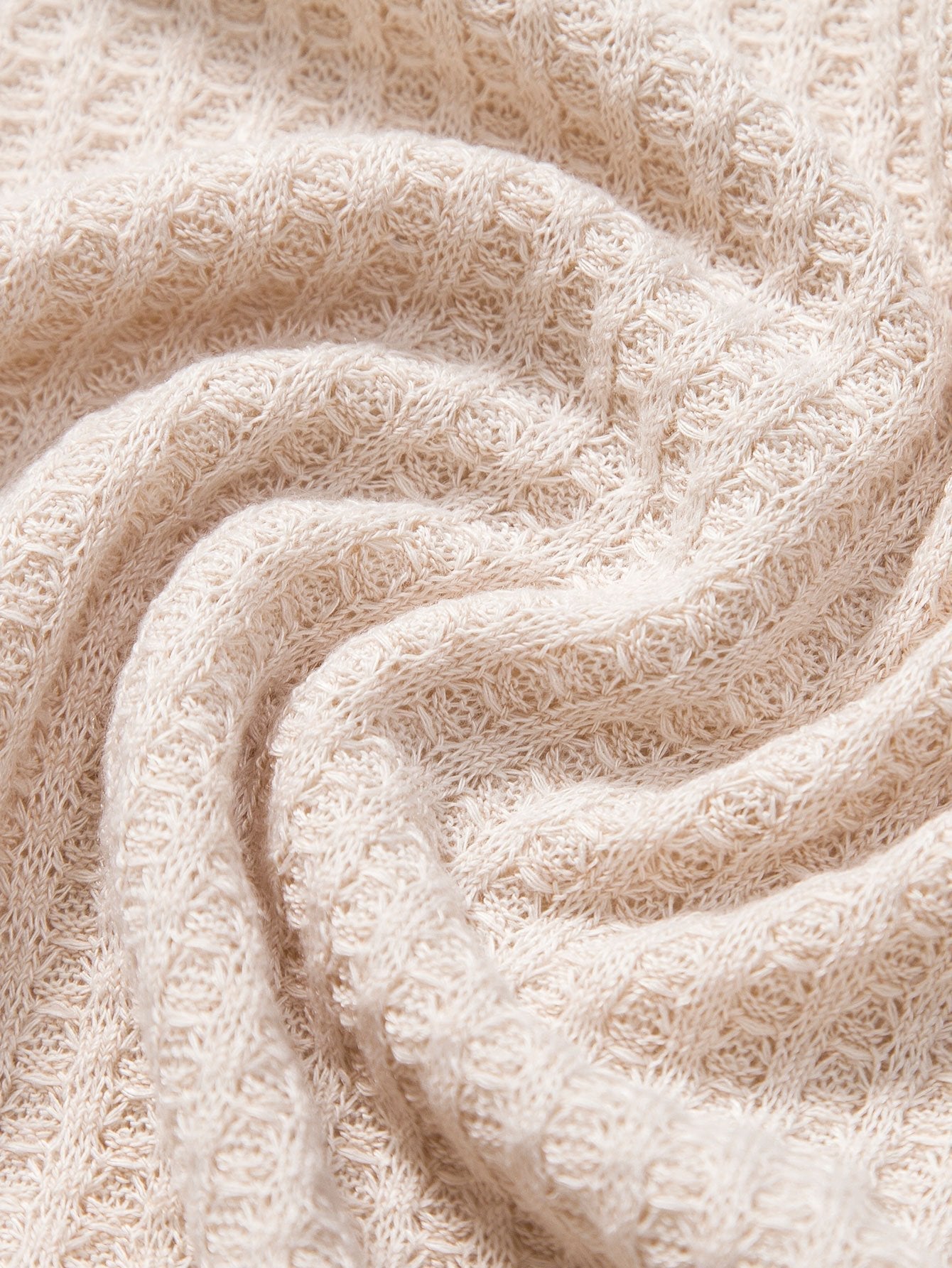 Short Sleeve Waffle Knit Polo